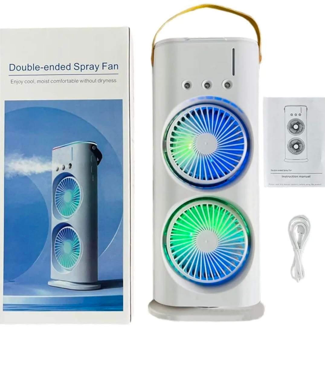 Portable Double-Ended Spray Fan | مروحة رذاذ محمولة مزدوجة الأطراف