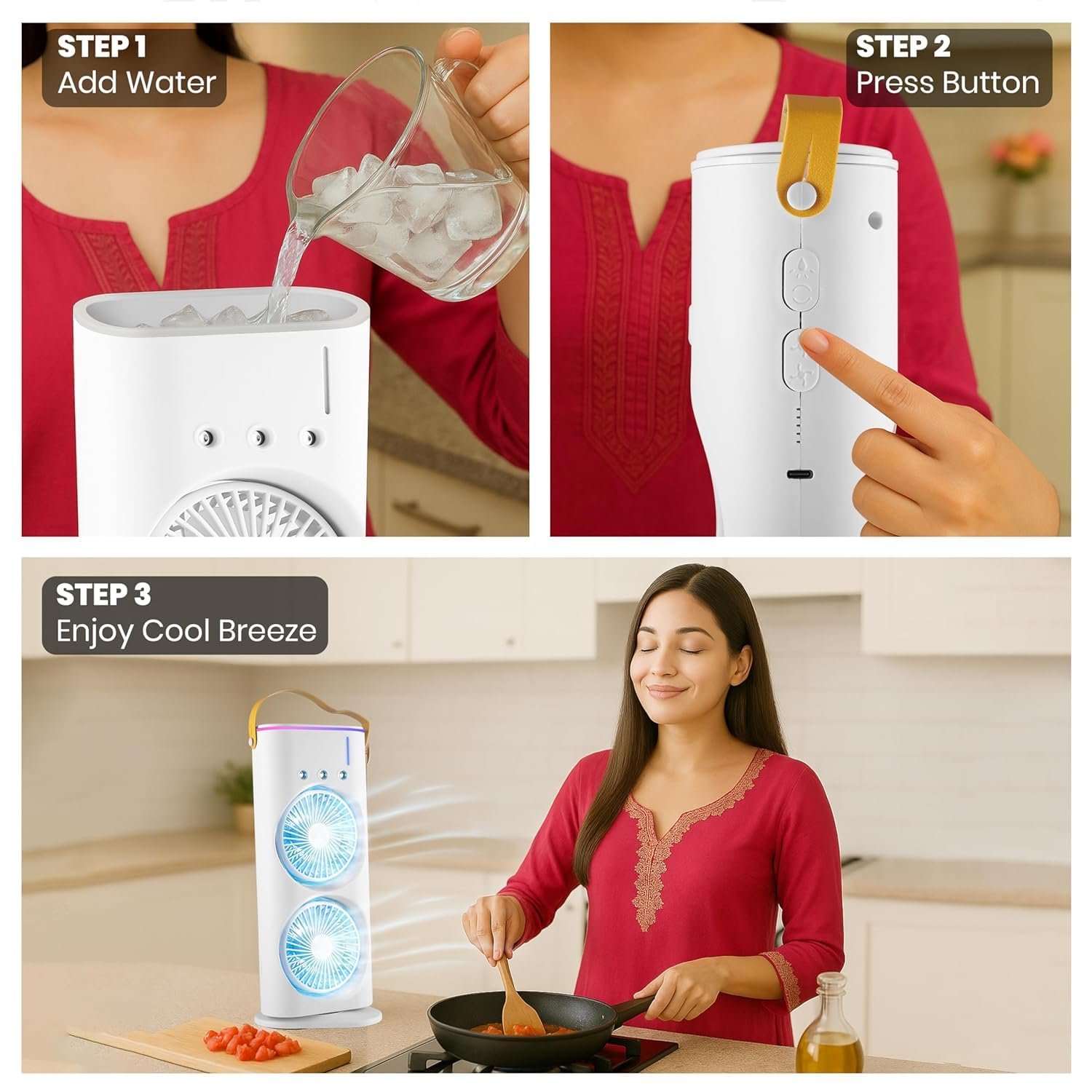 Portable Double-Ended Spray Fan | مروحة رذاذ محمولة مزدوجة الأطراف